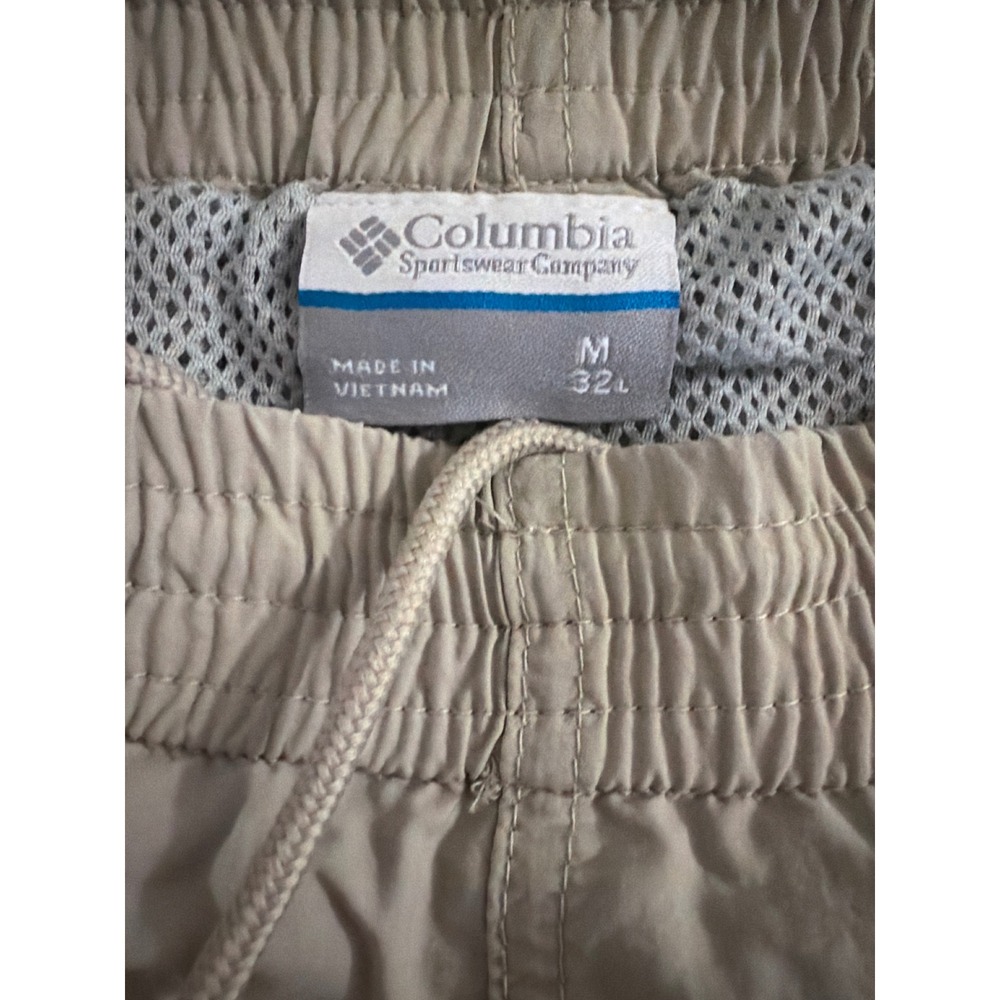 Columbia PFG Mens Medium 32L Tan Convertible Cargo Hiking Fishing‎ Pants Nylon - Picture 2 of 10